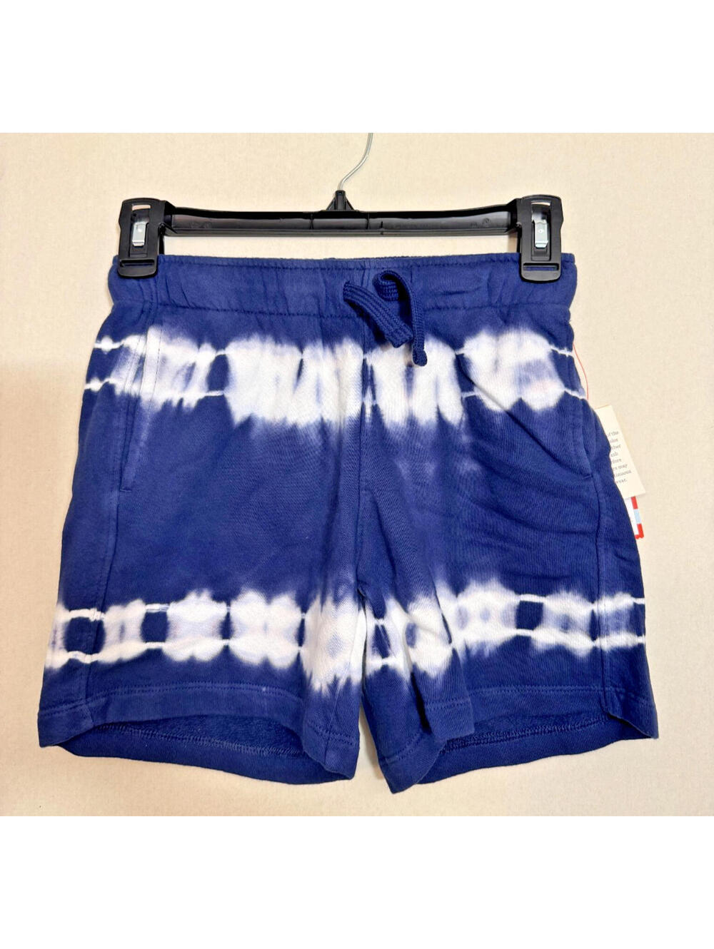 Cat and Jack Boys Navy Blue Tie Dye Above the Knee Knit Shorts, Extra Small
